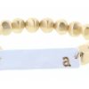 Accessories Jane Marie Bracelets | Jm Gold Beaded Rectangle Initial Bracelet