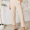 Clothing Trendsi | Double Take Pull-On Pants With Pockets Khaki