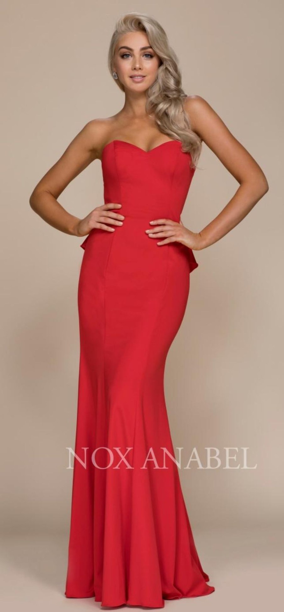 Clothing Naria Anna | Strapless Ruffle Back Formal Gown