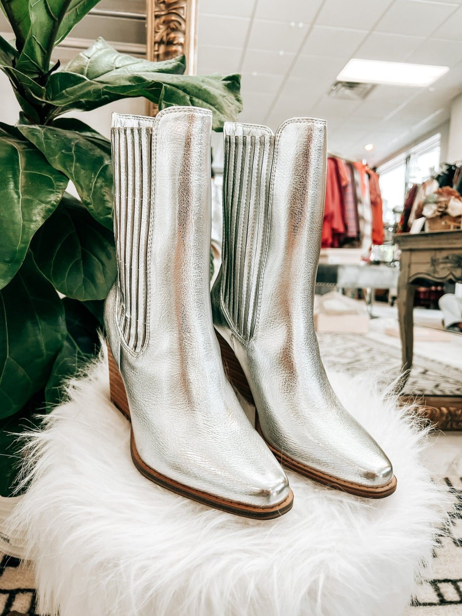 Clothing Chinese Laundry | Cali Metallic Bootie Silver