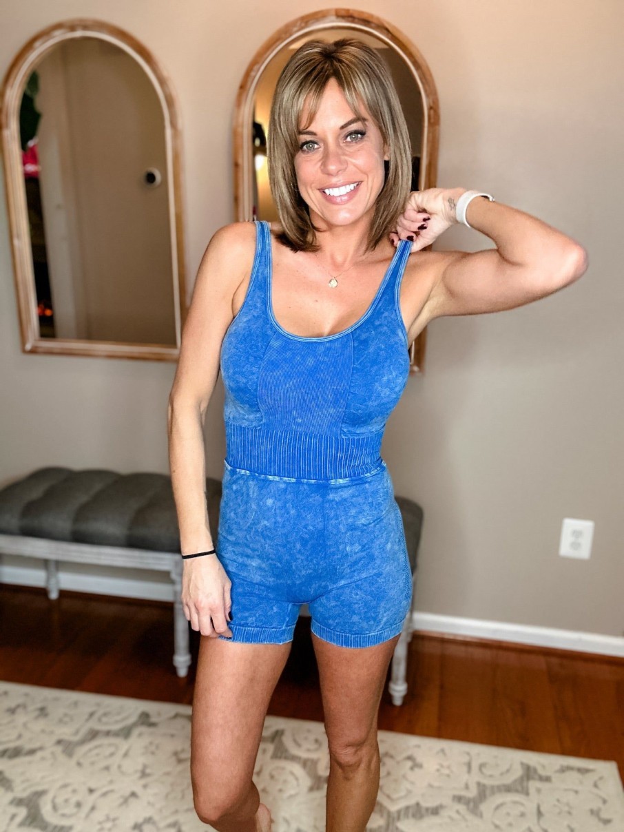 Clothing Zeanna | Washed Sports Romper