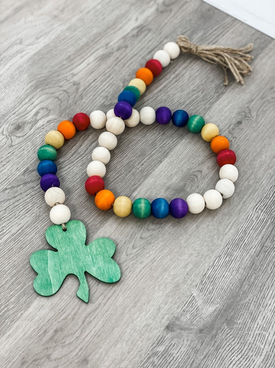 Clothing Heart And Home | St. Patricks Wood Beaded Garland