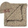 Clothing Jane Marie | Leopard Swaddle & Beanie Set