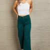 Clothing Trendsi | Judy Blue Hailey Full Size Tummy Control High Waisted Cropped Wide Leg Jeans Teal