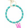 Clothing Jane Marie | Pink "W" Initial W/ Turquoise&Gold Sequin Discs Keychain