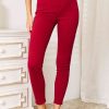 Clothing Trendsi | Judy Blue Full Size High Waist Tummy Control Skinny Jeans Deep Red