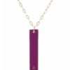 Accessories Jane Marie Necklaces | Amen Purple Double Sided Bar W/ Cross Necklace