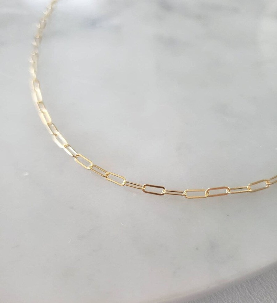 Clothing Simply Modern | Paperclip Chain Necklace Gold Filled