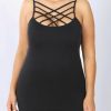 Clothing Zeanna | Crisscross Plus Tank