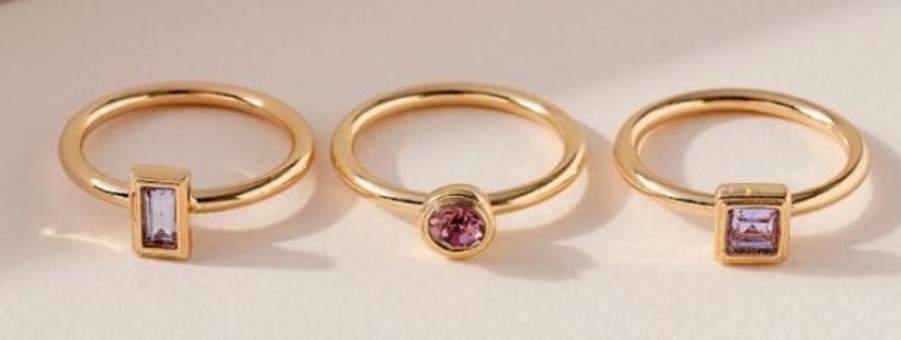 Clothing Avenue Zoe | 3 Pack Birth Stone Rings-February