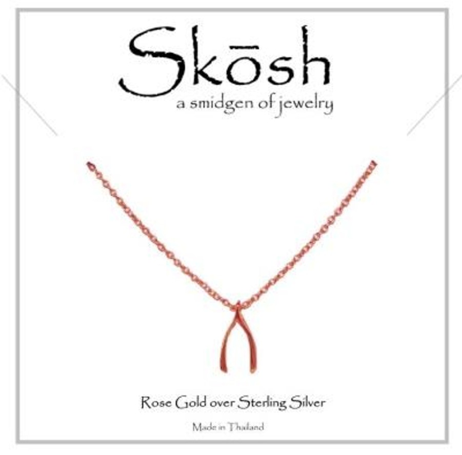 Clothing Skosh | Skosh Rose Gold Wishbone Necklace