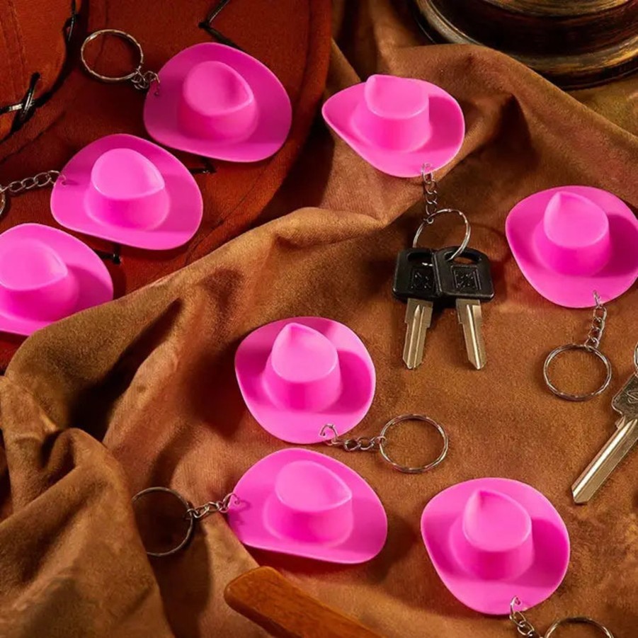 Clothing The Yellow Butterfly | Hot Pink Cowboy Hat Keychains