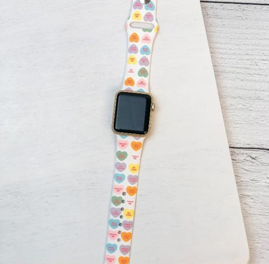 Clothing Prep Obsessed | Candy Hearts Silicone Watch Band