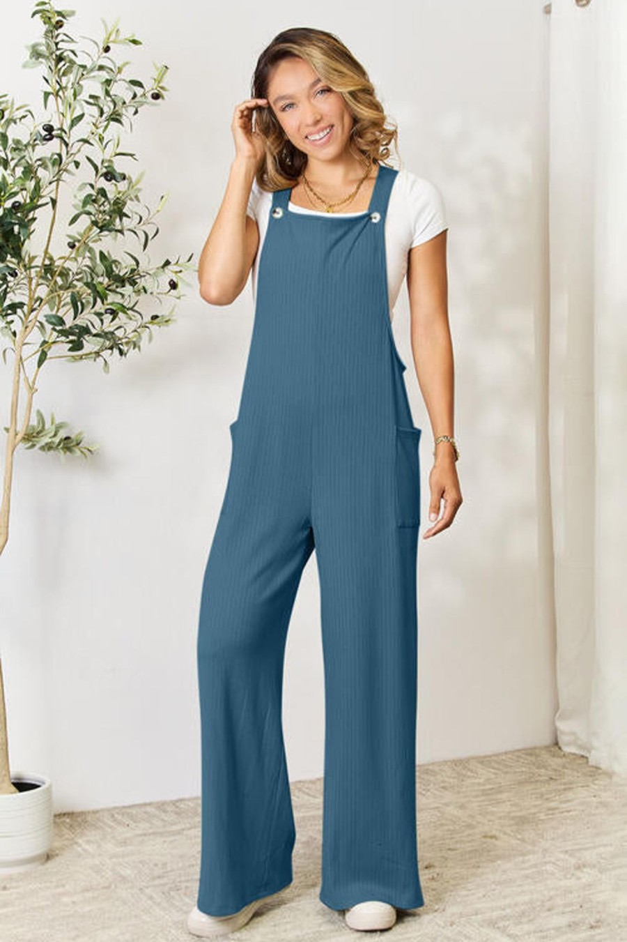 Clothing Trendsi | Double Take Full Size Wide Strap Overall With Pockets