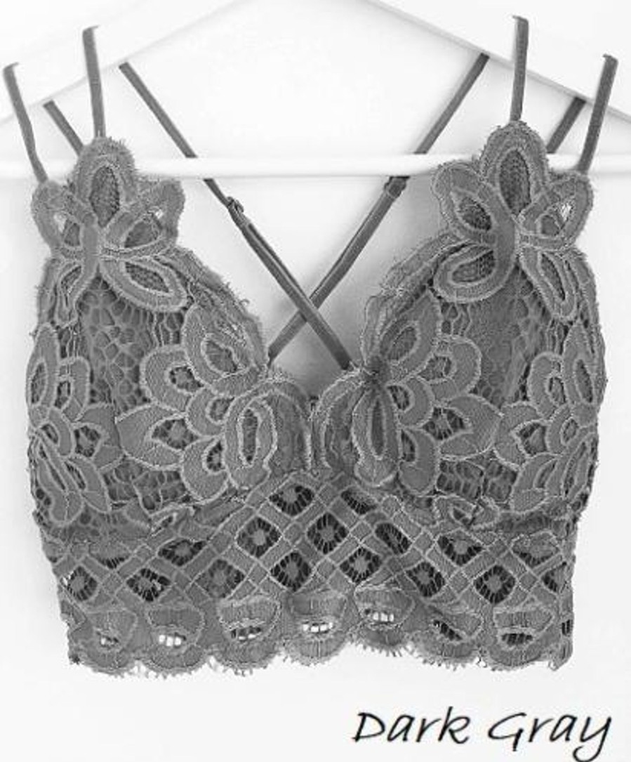 Clothing Anemone Bralettes | Bralette - Dark Grey