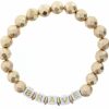 Accessories Jane Marie Bracelets | Brave Gold Beaded Stretch Bracelet