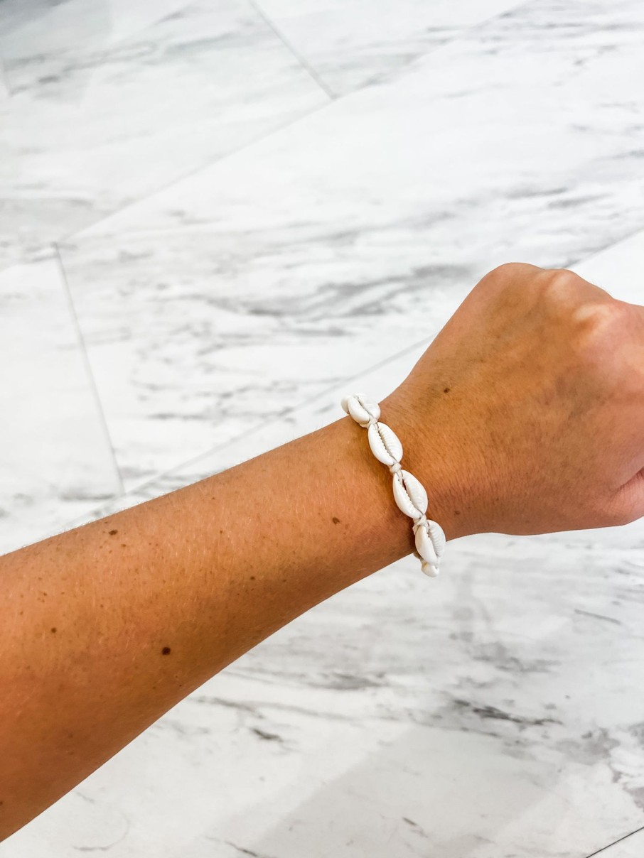 Accessories Lotus and Luna Bracelets | White Cowry Shell Bracelet