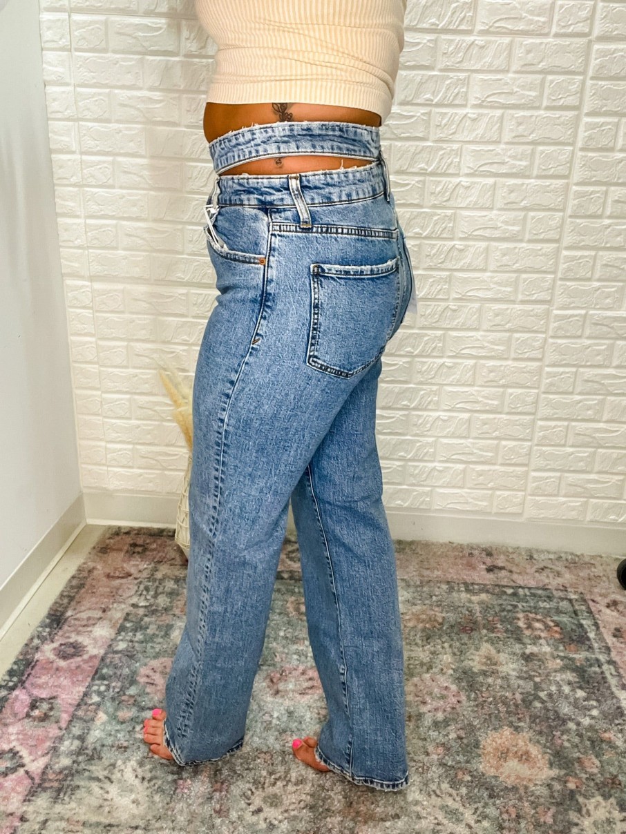 Clothing DAZE Jeans | Daze 1999 Double Waistband Jeans In Freestyle