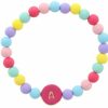 Clothing Jane Marie | Jm Multi-Colored Beaded Bracelet W/ Initial Stamped Disk