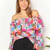 Clothing Trendsi | Double Take Off-Shoulder Flounce Sleeve Layered Blouse Floral