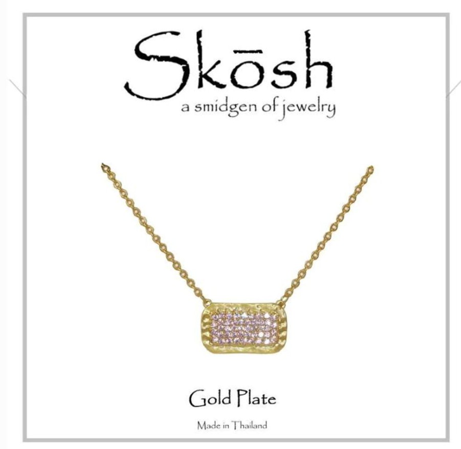 Clothing Skosh | Skosh Rose Gold Pave Cz Necklace