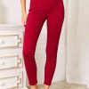 Clothing Trendsi Jeans | Judy Blue Full Size High Waist Tummy Control Skinny Jeans Deep Red