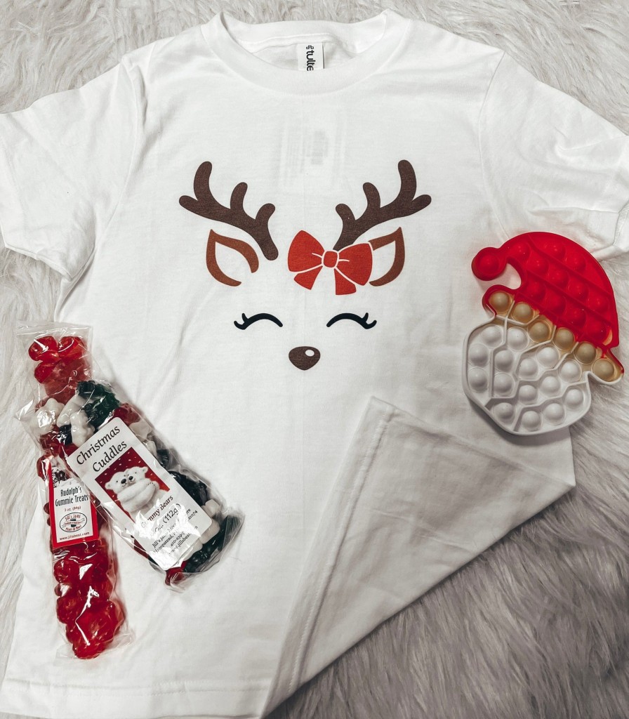 Clothing Kids by Kissed Apparel Graphic Tees | Reindeer Face Kids Graphic Tee