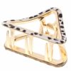 Clothing Jane Marie | White/Black Leopard Mini Open Triangle Hair Clip